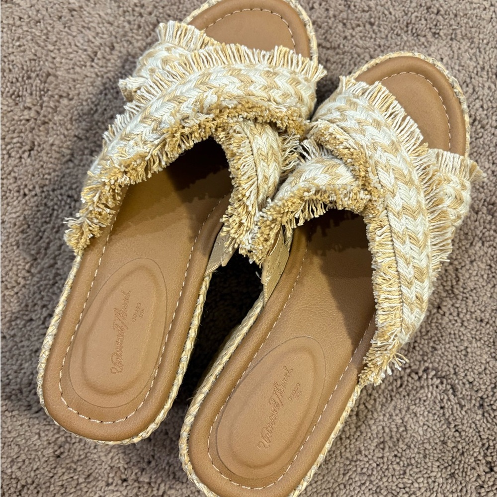 Women's Woven Platform Sandals - Picture 4 of 5